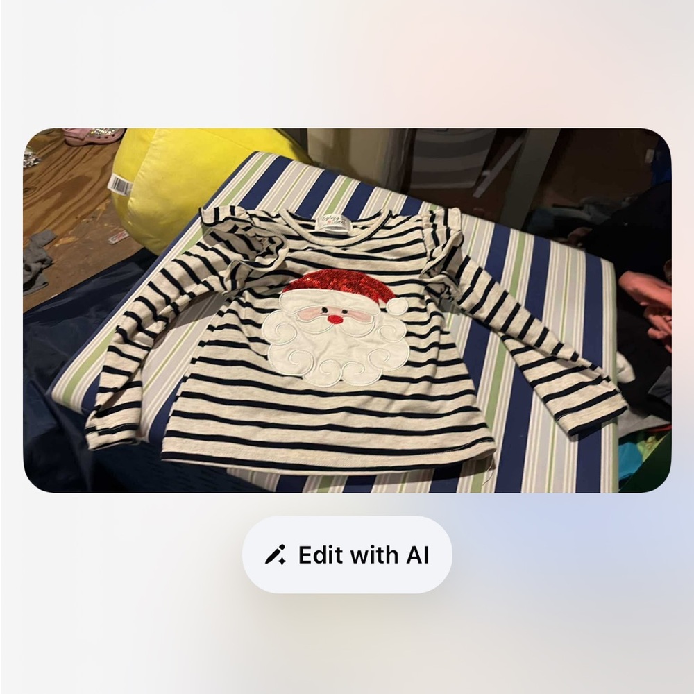 Striped Santa Long Sleeve Shirt